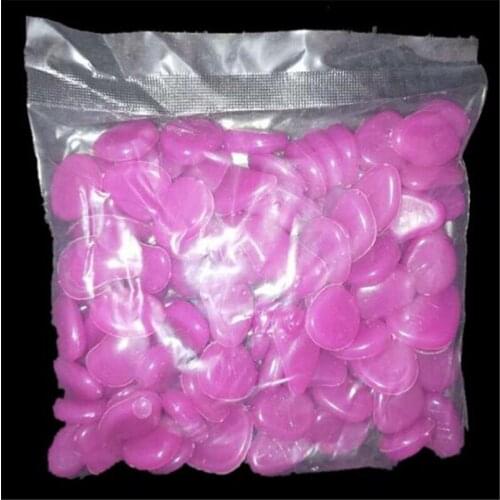 1000pcs Luminous Aquarium Fish Tank Decoration Stone Glow In The Dark Stones Green Ornaments Garden Outdoor Pebble Rocks