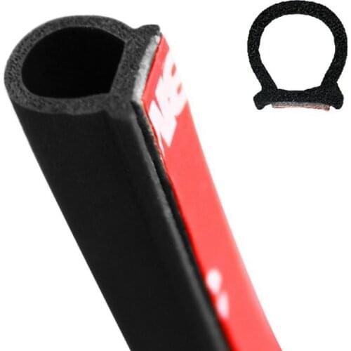 3-5M Car Door Weatherstrip dust-proof Rubber Seal Strip Car Sound Insulation Epdm Self-adhesive Sealing Auto decor Accessories