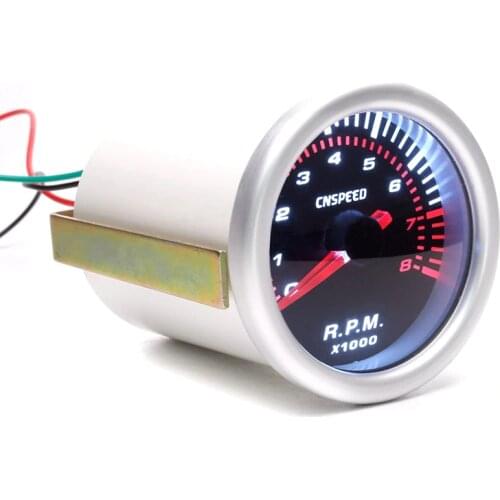 Car 12V Modified Instrument Tachometer For Speedometer 2 inch (52MM) With White Light 0-8 Tachometer Auto Truck Boat Motor