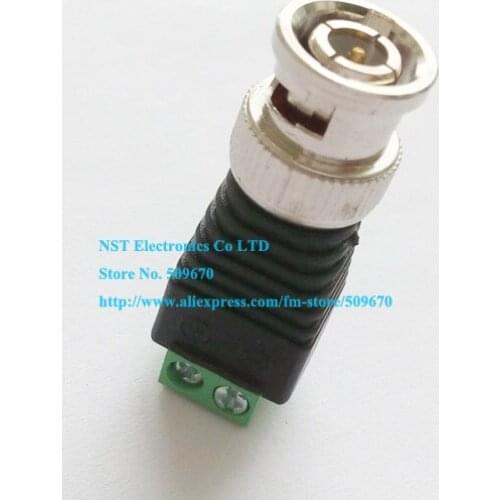 Free Shipping /25pcs/ Coax CAT5 To Camera CCTV BNC Video Balun Connector to BNC Male Coax Connector,CCTV BNC male to terminal