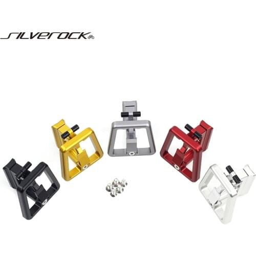 SILVEROCK Bike Front Carrier Block S Bag Hook Clip Bracket 3 Holes for Brompton 3Sixty Pikes Fnhon Gust JAVA K3 Folding Bikes