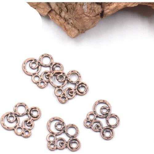Zinc Alloy Retro Bronze Antique Copper Connector Linker Charms 10pcs For DIY Tassel Earrings Accessories Free Shipping