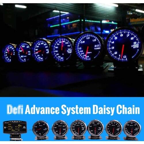 Defi Advance System Daisy Chain Auto Gauge ZD+6 gauges Advance bf Volt Water Temp Oil Temp Oil Press Tachometer RPM Turbo car