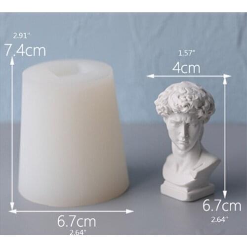 DIY Great Artists Figures David Silicone Mold Resin Portrait Painting Mold A0NF
