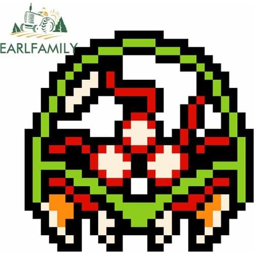 EARLFAMILY 13cm x 12.5cm for Bit Metroid Funny Car Stickers Motorcycle Car Bumper Window Waterproof Occlusion Scratch Decal