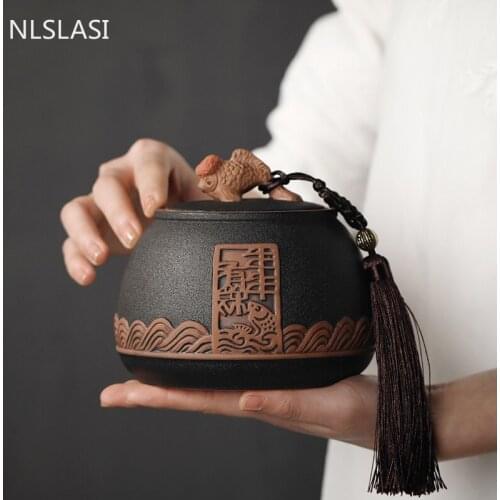 Tea Jar Multifunction Mini Storage Boxes Tea Caddies With Lid Matcha Container Chinese Style Caddy Coffee Powder Cans