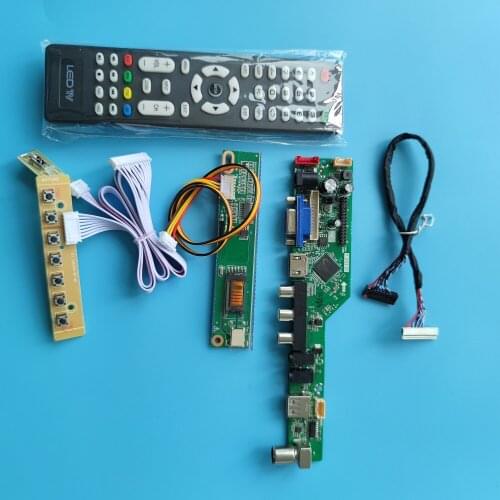 Kit for 30Pin 1366*768 LVDS DIY VGA AV USB B156XW01/LP156WH1/M156NWR1/N156B3 1CCFL LCD monitor controller board HDMI-compatible