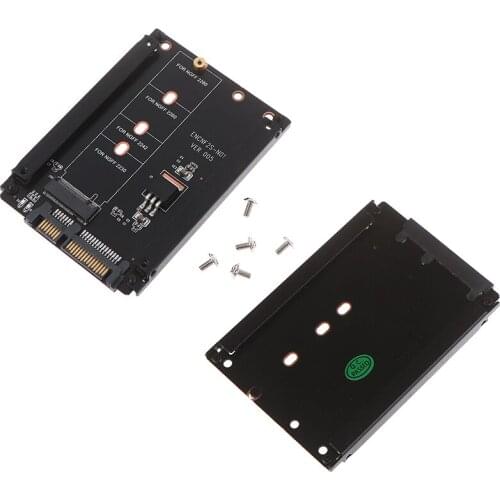 Metal Case B+M Key M.2 NGFF SSD To 2.5 SATA 6Gb/s Adapter Card With Enclosure Socket M2 NGFF Adapter With 5 Screws Converter