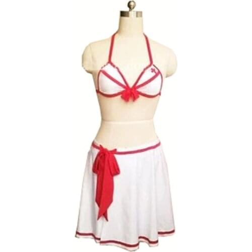 2017 New Asuna Yuuki Cosplay Bikini Set Japan Anime Cosplay Clothing Anime Sword Art Online Cosplay Costumes White