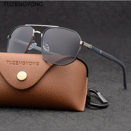 TUZENGYONG Classic Polarized Sunglasses Women Brand Design Hexagon Alloy Frame+ Rubber Temples Men Glasses UV400 protection