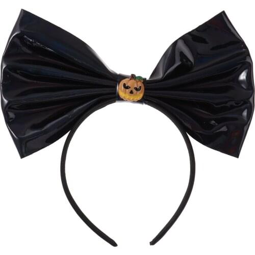 Headband Adult Children Hair Accessories Big Bowknot Pumpkin Ghost Hairband Halloween Theme Party Supplies Skull Ghost Headdress