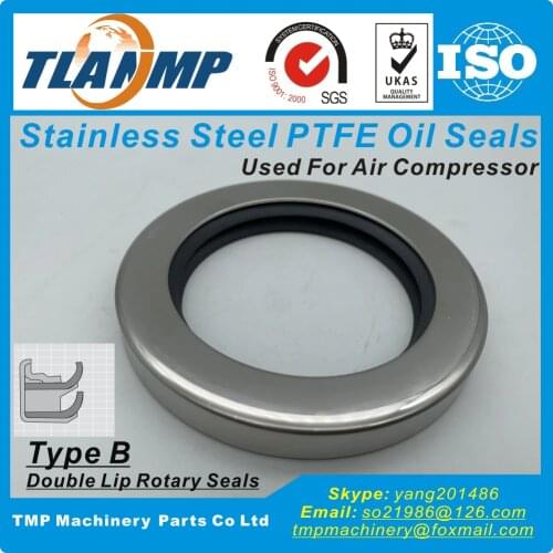 Inner size 90mm Dual Lip Rotary Seals 90x110*10mm ,Type B Stainless steel PTFE Oil Seals Used for Air Compressor