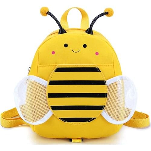 Yellow Toddler Backpack Anti-lost Preschool Schoolbag Cartoon Bee Mini Satchel Kids Bag for Baby Girls 1-5 Years Mochilas Infant