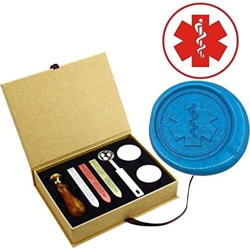 Ambulance Doctor Nurse Vintage Copper Wax Seal Stamps Kit Wedding Invitation Sealing Wax Stamp