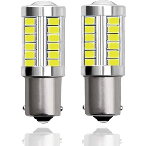 2pcs 1156 7506 BA15S P21W 5630 5730 LED Car Tail Bulb Brake Lights 12V Auto Reverse Lamp Daytime Running Signal Light Z4