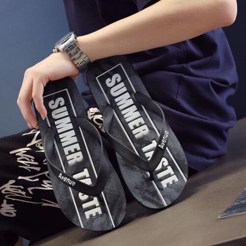 Herringbone slippers mens wear antiskid mens fashion outdoor beach shoes clip feet summer rubber fashion student slippers