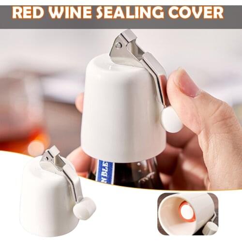 Wrench-type Evacuated Wine Bottle Stopper Stainless Steel Reusable Leakproof Silicone Beverage Bottle Sealer Wine Fresh Saver