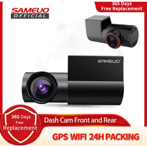 SAMEUO U800 Dash Cam WiFi GPS Dash Camera front and rear Mini Hidde full hd 1080P Super Night Vision DVR 360 Rotation for Cars
