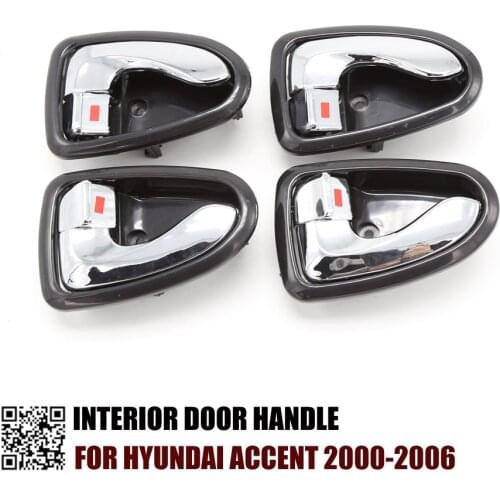 Inside Door Handle Front Rear Left Right Set 4pcsFOR HYUNDAI ACCENT / VERNA 2000-2006 2000 2001 2002 2003 2004 2005 2006