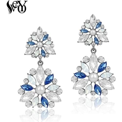 VEYO Crystal Drop Earrings For Women Vintage Luxury brincos Pendientes Zinc Alloy Lead free nickel free