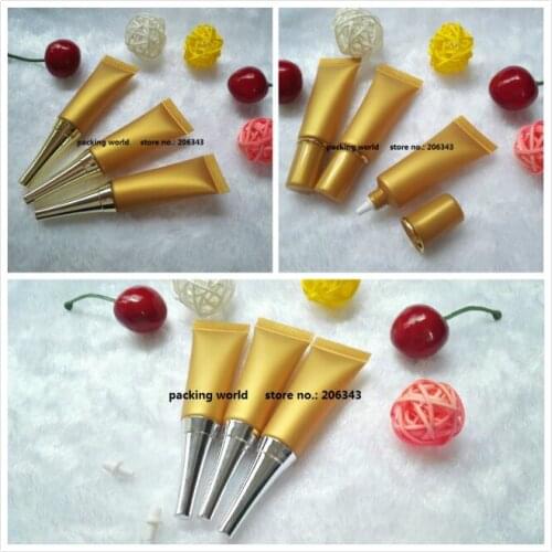 10ml gold soft tube for handcream/essence/UV protect cream/foundation/butter/moisturizer/eyecream cosmetic packing plastic tube