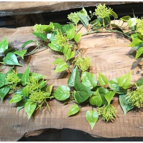 2pcs 1.7meter Artificial Scindapsus Pompon ivy Graland For Wedding Display Photography Home Bridal Bouquet DIYDecoration