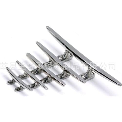 316 Stainless Steel Flat Top Low Silhouette Cleat 4" 5" 6" 8" 10" 12" Dock Boat