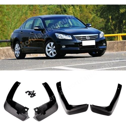4pcs For Honda Accord Sedan 4dr 2008-2012 Black Mud Guard Splash Flaps Fender Mud Flaps Protective Fenders Mudguard Trim