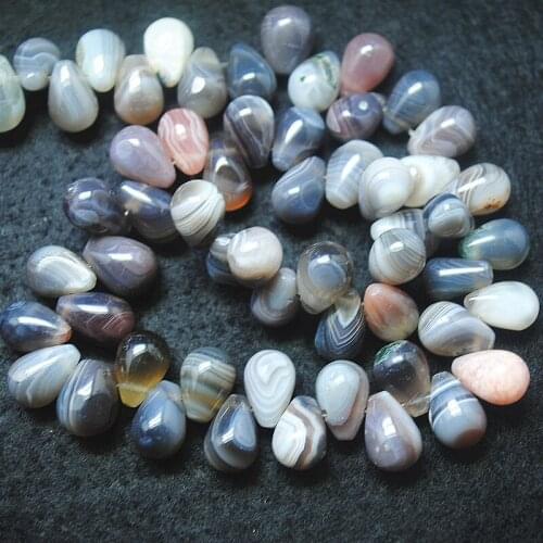 46pcs natural boswana stone teardrops size 8x12mm loose gem stone beads import from brazil stone top selling