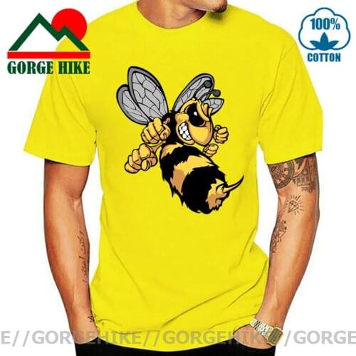 Plus Size 5XL Angry Hornet T Shirt men Crazy Yellow Bee tshirt Funny Cartoon WASPS streetwear hipster Tops Tees Hip hop Clothing
