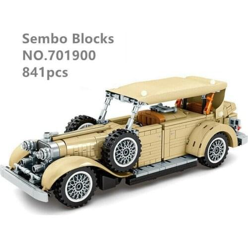 841pcs Teens Kids Building Blocks Boys Toys Puzzle Vintage Car Model Gift Sembo Blocks 701900 no box