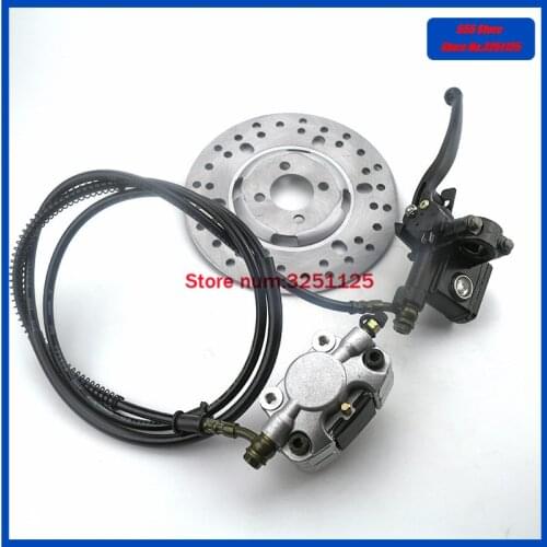 ATV Hydraulic Rear Disc Brake Caliper System Pads + brake disc kits for 150cc 250cc Quad Dirt Bike Buggy