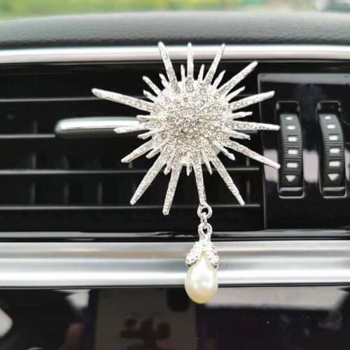 Car Air Freshener Masonry Jewelry Automobile Aromatherapy Conditioner Outlet Essential Oil Diffuser Sunflower Car Accessories