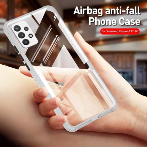 Sansung a32 case clear tire phone shell for samsung galaxy a32 a 32 32a 6.4" protectors airbag anti-fall protective cover