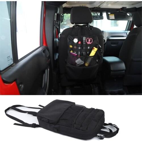 Black Car Seat Back Storage Bag Multi-Pocket Insulation Holder for Jeep Wrangler TJ JK JL Gladiator JT Car Accessories