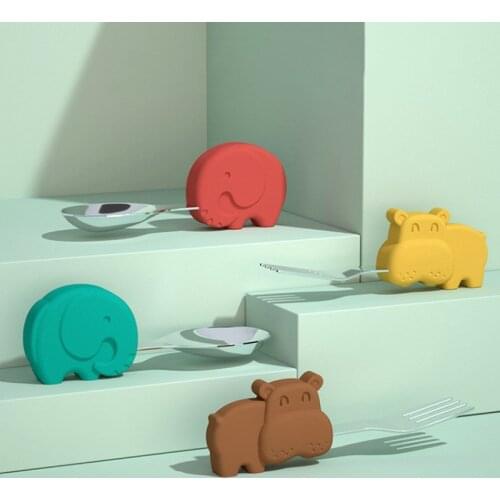 Baby Gadgets Tableware Set Children Utensil Stainless Steel Toddler Dinnerware Cutlery Cartoon Infant Food Feeding Spoon Fork