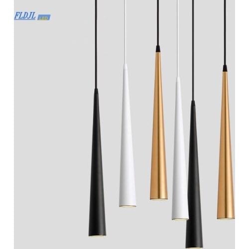 Dimmable COB Cone LED Modern pendant light Aluminum&metal home 7W 9W 12W 15W hang lamp living room bar cafe droplight fixture