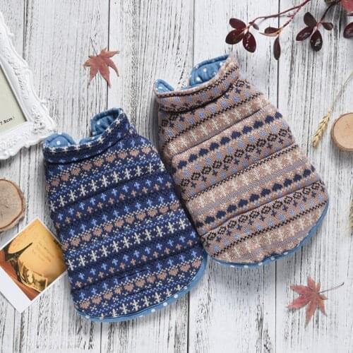 Two Side Wear Clothes For Big Dogs For Winer Blue Coffee Winter Warm Pet Large Breeds Animals Wholesale Jacket Coat For Labrador