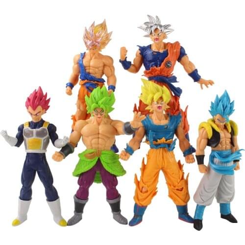 6pcs/Set 18-19cm Dragon Ball Z DBZ Anime Super Saiyan Son Goku PVC Action FIgure Model Toys Kids Gift Brinquedos Decoration