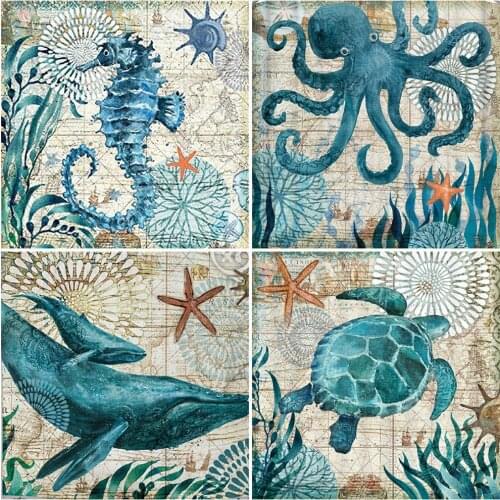 EverShine Diamond Embroidery Animal Cross Stitch Diamond Painting Sea Turtle Picture Of Rhinestones Mosaic Needlework Wall Decor