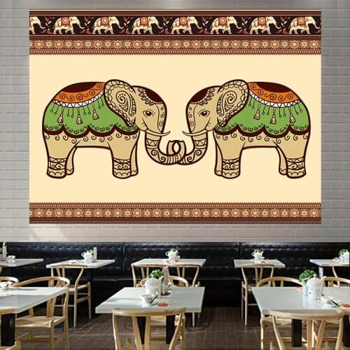 Mandala elephant tapestry home decoration wall hanging carpet bohemian tapisserie murale