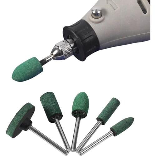 5pcs Rubber Mounted Point Grinding Head For Mould Finish Polish Die Grinder Rotary Polishing Tools Rubber Grinding Heads Tools