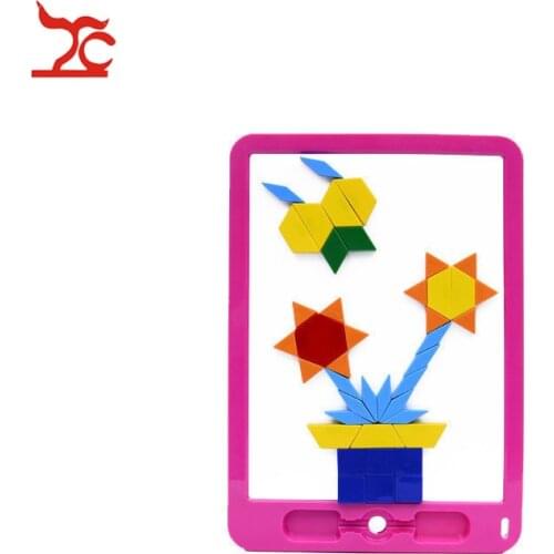 Creative Magnetic Child DIY Puzzle Plastic Kindergarten Toys Magnetic Geometry Pattern Blocks Kids Early Education Home Decor