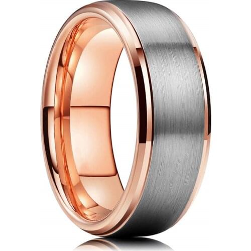 Fashion Brushed Engagement Rings Jewelry Gift Classical 8MM Stainless Steel Rings for Men Accessories