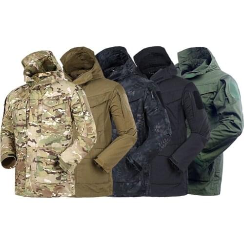 Men Shark Skin Military Coat Camouflage Army Tactical Battle Combat Jacket Outdoor Training Military Uniform For Adult Army Tops