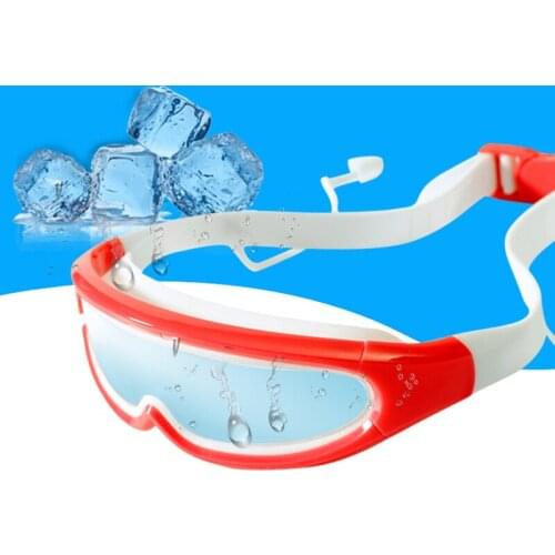 C206 New vision waterproof anti-fog swimming glasses childrens goggles with conjoined earphones boys and girls multi-color