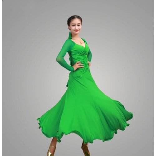 New Lady Ballroom Dancing Dress Modern Dance Competition Costume women Waltz Tango Foxtrot Quickstep dresses S-2XL