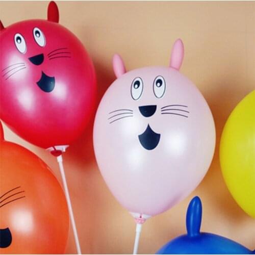 New Cute Rabbit Inflatable Ball Wedding Party Decoration Latex Balloons Kids Toy
