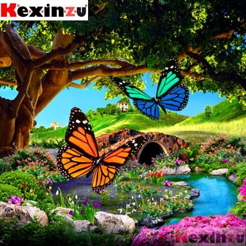 Full Square/Round 5D DIY Diamond Painting"Field butterfly"3d Embroidery Kit Cross Stitch Rhinestone Mosaic Home Decor Gift Y43
