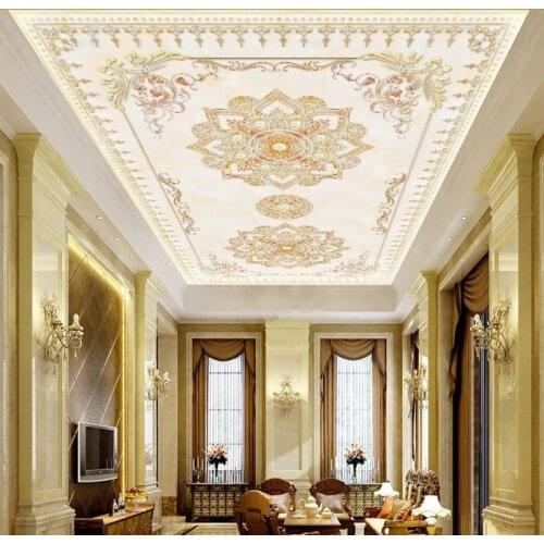 Custom Photo Wallpaper Retro European Style Ceiling Mural Hotel Living Room Restaurant Luxury Decor Papel De Parede 3D Wallpaper